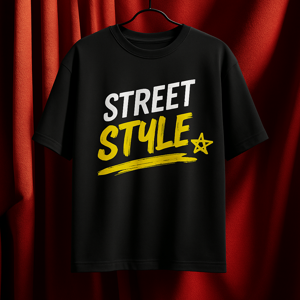 Street Style Graphic T-Shirt (Black)